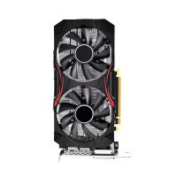 Graphics Card 1284M/8100MHz PCIE3.0 16X 3XDP 1XHD 1XDVI Graphics Card 8Pin Dual Fan for AMD Mining Game Graphics Card