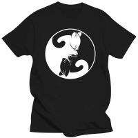 Large mens short sleeves Cat Ying Yang T Crazy Lady Kitten Lover Rescuer Animal Pet Graphic Tee 4XL.5XL.6XL