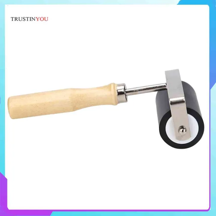 Hard Rubber Roller Wooden Handle Printing Ink Brayer Artists Art Craft ...