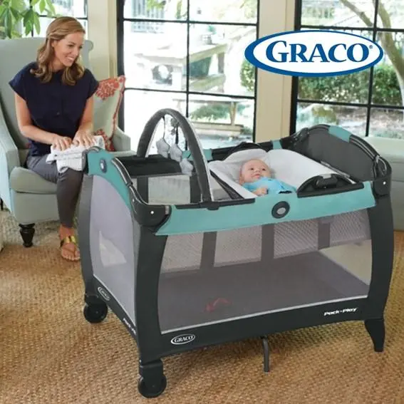 Graco Crib Black Full Border As the Picture