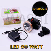 ไฟฉายคาดหัว 80 watt LED 020 (แสงเหลือง)