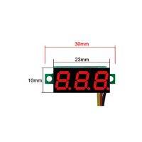 3สาย0.28นิ้ว Dc 0-100V จอแสดงผล Led มินิวัดแรงดันไฟฟ้าโวลต์มิเตอร์อัตราการวัด200Ms/เวลาความแม่นยำ