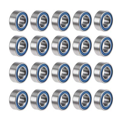 20PCS MR105-2RS 5X10X4mm Ball Bearing Steel Double-Shielded Miniature Ball Bearings