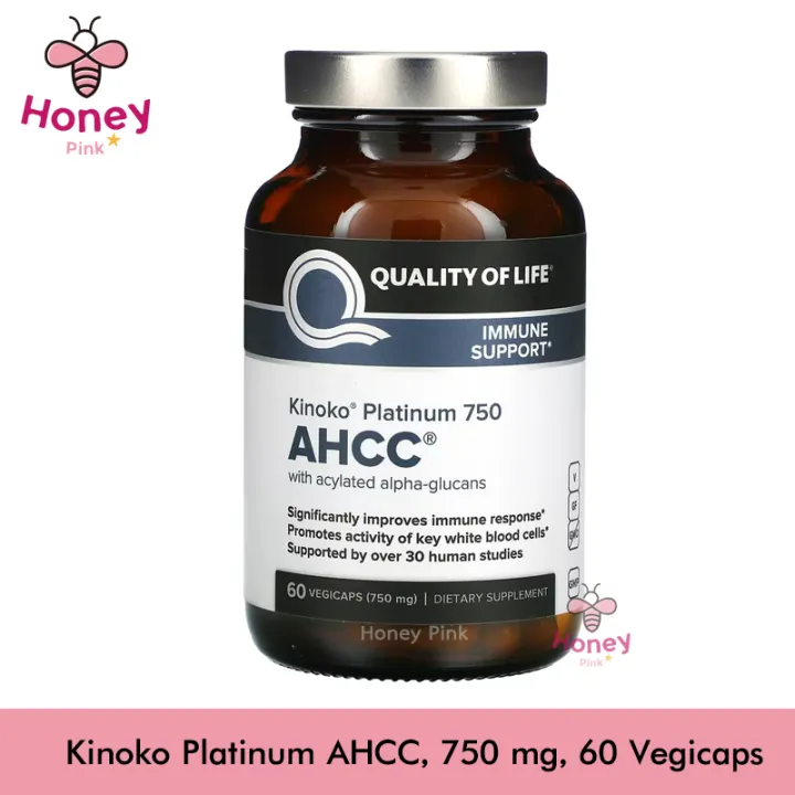 Quality of Life Labs, AHCC Kinoko Platinum 750 mg, 60 caps Lazada.co.th