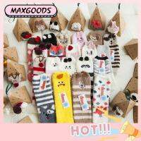 MAXG Women with Tapered Box Soft Fuzzy Cozy Animal Embroidery Winter Warm Floor Thicken Socks Hosiery Ankle Towel