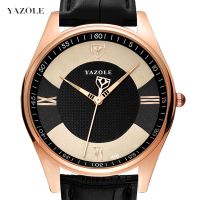 2023 yazole416 new gold watch fashion casual business watch mens quartz watch quartz watch