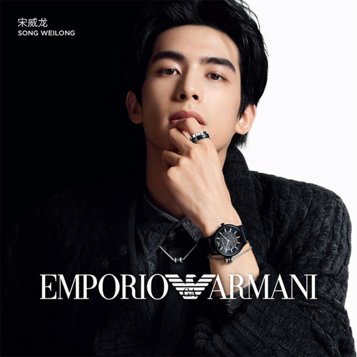 emporio-armani-นาฬิกาซามูไรสีดำ-นาฬิกากลไกกีฬาสำหรับผู้ชาย-ar60042