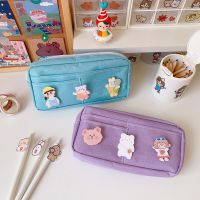 [COD] Ins pencil bag female Korean version of the new large-capacity primary school students cute junior high multi-functional