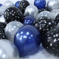 【LZ】◑  Espaço Tema Foil Balloons Astronauta Foguete Star Impresso Latex Air Globos Birthday Party Supplies 10   20pcs