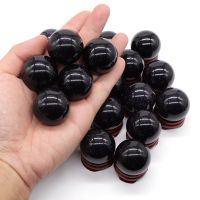 30Mm Blue Goldstone Sand Crack Crystal Ball Natural Quartz Healing Magic Sphere Feng Shui Ornament Room Home Decor Massage Globe