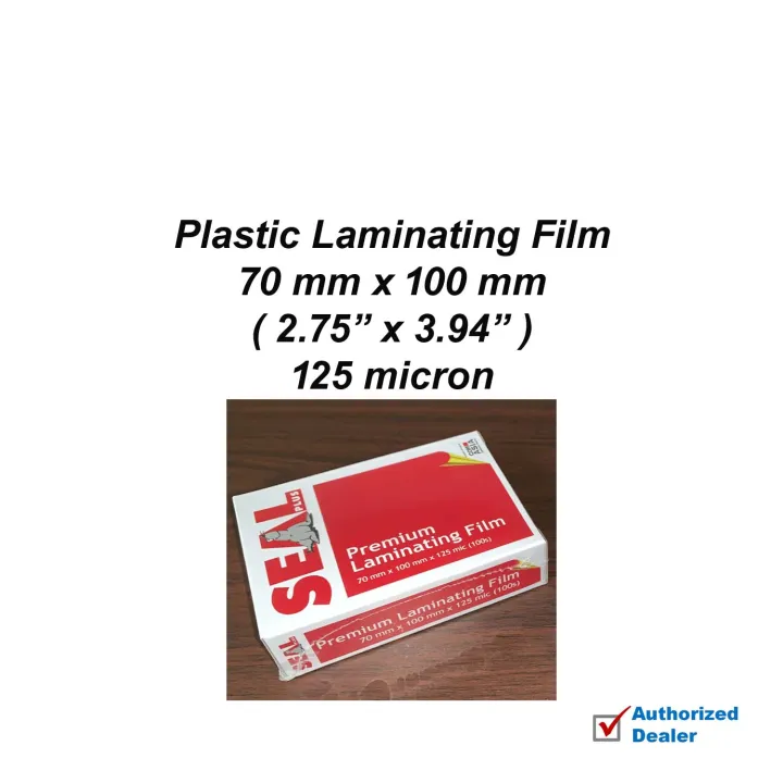 SEAL LAMINATING POUCH FILM SIZE 2R 70 X 100 MM 125 mic microns (quality
