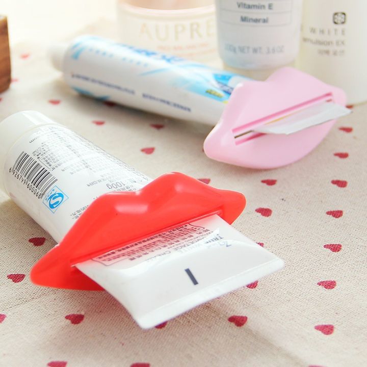 toothpaste-squeezer-with-lip-design-cute-bathroom-accessories-lip-shaped-toothpaste-accessory-cute-toothpaste-tube-squeezer-easy-toothpaste-dispenser