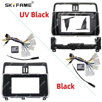 SKYFAME Car Frame Fascia Adapter Android Radio Dash Fitting Panel Kit For Toyota Prado