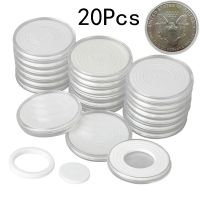 【YF】☃  20Pcs 46mm Coin Storage Round Plastic Capsules Holder