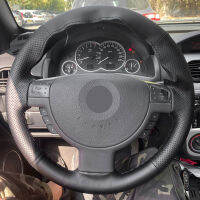 For Opel Corsa C 2000-2006 Combo C 2001-2011 Vauxhall Holden Barina Tigra Hand Braid Car Steering Wheel Cover Leather Trim Black Steering Wheels Acces