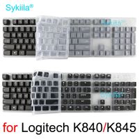 แผ่นครอบแป้นพิมพ์ K840สำหรับ Logitech K845 K840เชิงกลสำหรับ Logi ซิลิโคนป้องกันผิวเคสฟิล์มใสสีดำสีชมพู