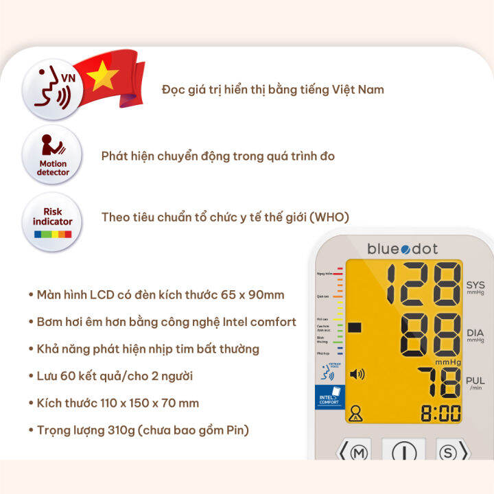 bluedot-vietnam-language-blood-pressure-monitor-b-bm01-vn