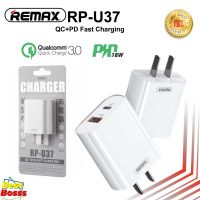 ( Promotion+++) คุ้มที่สุด Remax RP-U37 QC+ PD fast charging simple series charging adapter ฟาสชาร์จ ชาร์จด่วนชาร์จเร็ว หัวชาร์จอะแดปเตอร์ ราคาดี อุปกรณ์ สาย ไฟ ข้อ ต่อ สาย ไฟ อุปกรณ์ ต่อ สาย ไฟ ตัว จั๊ ม สาย ไฟ