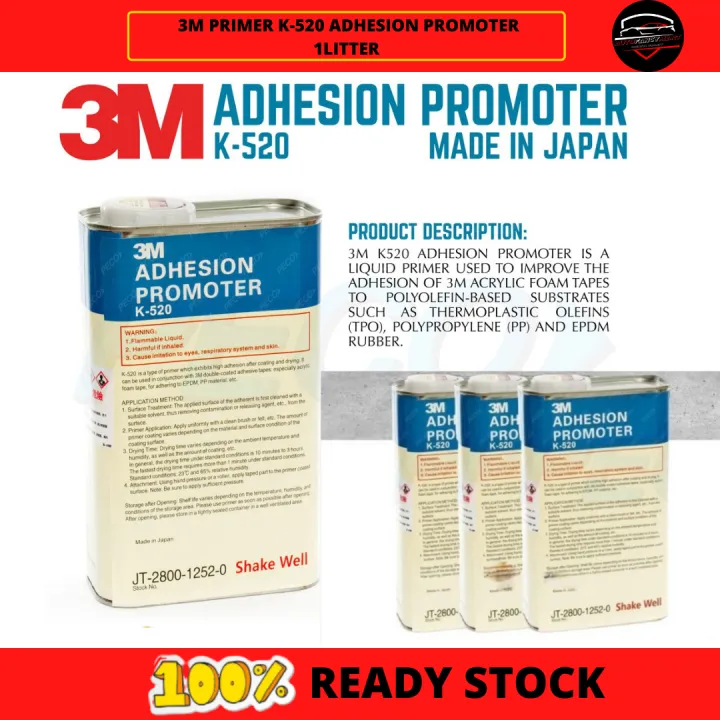 3M PRIMER K520 ADHESION PROMOTER 1LITTER (TIN) Lazada