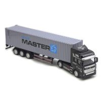 1:50 Diecast Alloy Truck Model Toy Container Truck Pull Back Engineering Transport Vehicle Boy Toys For Children