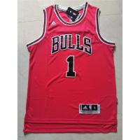 Retro Chicago Bulls #1 Derrick Rose Basketball Jersey Away Red Embroidery Throwback Swingman NBA Jersey Summer New