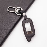 ● Two Way LCD Remote Soft 100 Leather Key Chain Case Cover for Tomahawk TW-9010 TW-7000 D900 D700 SL-950 S-700 TW7000 D-900 SL950