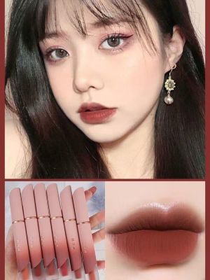 ลิปสติกเกาหลีสีแดงน้ำตาลตุ่นสีอิฐ2.1gไม่หลุดง่ายกันน้ำ ติดทนนานLipstick Korea lipstick red brown mole brick color 2.1g non-slip waterproof long lasting lipstick cosmetics  HZ-036
