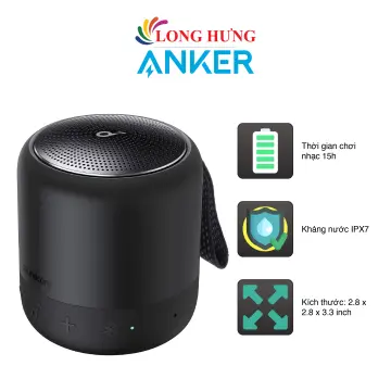 Anker Soundcore Mini 3 Bluetooth Speaker, BassUp and PartyCast Black