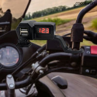 [Jiajia Auto Parts] Motorcycle Mobile Phone Charger Dual USB Interface With Voltmeter (CS-1072A1)