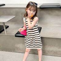 2023 Summer Girl Children Outfits Baby Fashion Striped Dress Kids Cotton Loose Girls Casual Dresses Infant All-match Clothes  by Hs2023