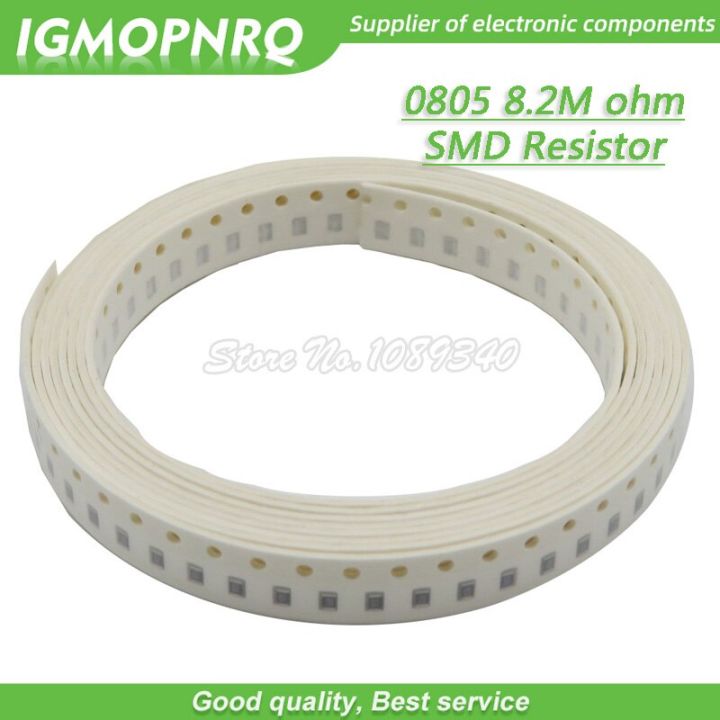 300pcs 0805 SMD Resistor 8.2M ohm Chip Resistor 1/8W 8.2M 8M2 ohms 0805 8.2M