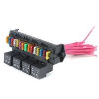 【YF】 Car Boat Fuse Box Holder With 15 Ways Multi-Circuit Blade 72V Power Distribution Wiring Harness Assembly