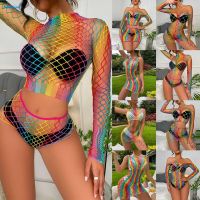 【HODRD】Women Sexy Lingerie Fishnet Bodysuit See through Jumpsuits Sleepwear Nightdress Sleepwear &amp; Robes【Fashion】