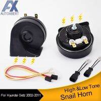 2 PcsSet 12V 110-125db Snail Horn Waterproof Loud Auto Horns 410510Hz High Low Pitch Car Horn For Hyundai Getz 2002-2011