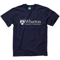 Ivysport University of Pennsylvania Short Sleeve Classic Fit Cotton T-Shirt with Wharton Logo