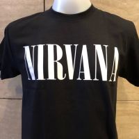 Hot sale Nirvana band  graphic Mens 100% Cotton Round Neck Short Sleeve T-Shirt  Adult clothes