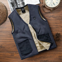 Mens Inligent Charging Heating Vests Men Lamb Cashmere Waistcoat Male Winter Warm Heating Lamb Cashmere Vest Mens Fleece Vest