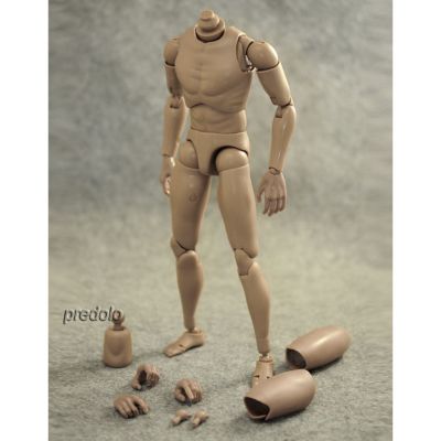 [FINEVIPS] 16 Action Figure Male Muscle Nude Body Model Toy Military Combat for TTM-1819