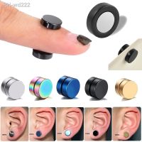 Pair Fake Cheater Non Pierced Strong Magnet Ear Stud Glossy Ear Magnetic Stud Earrings Punk No Hole Earring 6mm-12mm