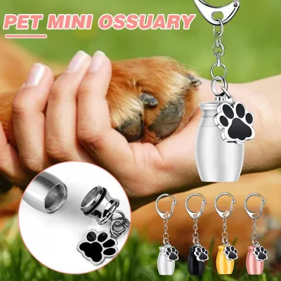 Mini Urn Keychain For Human Ashes Pet Cremation Keyring Pendant Small Urn Jar Holder Keyring Human Pet Ashes Memorial Box Cremation Keychain For Ashes