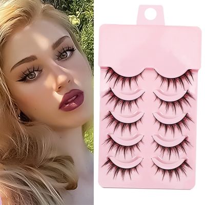 Manga Lashes Spiky Anime Cosplay Eyelashes Little Devil Thick False Lashes Soft Natural Band Doll Eye Lash Wispy Manga Eyelashes