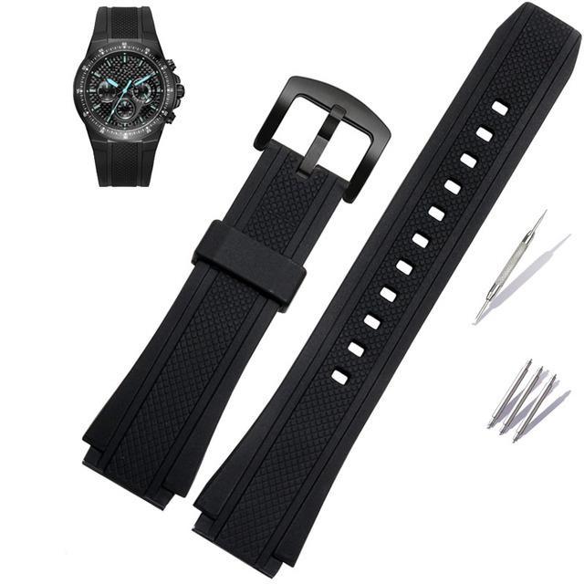 silicone-rubber-sports-watch-strap-for-casio-edifice-ef-552-watchbands-ef-552d-1a-men-39-s-bracelet-stainless-buckle-25x20mm