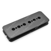 ‘【；】 1Set P90 Guitar Pickup Cover With Boin Vintage 50/52Mm Neck Bridge Guitar Pickup Cover Replacement ABS Silver