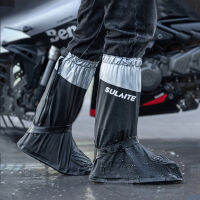 สีดำใหม่กันน้ำสวมใส่ High-Tube รถจักรยานยนต์ Rain Boot ครอบคลุม Outdoor Travel Rain Shoe ครอบคลุม Motocross ขี่ Sport