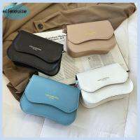 ELLENOUISE สีทึบทึบ กระเป๋าสะพายไหล่แบบสั้น หนังพียู กระเป๋า Crossbody มีสไตล์ กระเป๋าใส่ของ สำหรับผู้หญิง