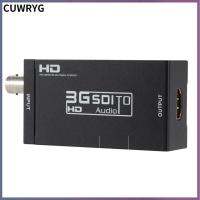 CUWRYG สำหรับจอมอนิเตอร์ HDTV BNC กับ HDMI DC 5V 1A ระบบเสียงอะแดปเตอร์กล้องถ่ายภาพตัวแปลงวิดีโอเอสดีไอเป็นเอชดีเอ็มไอ3G