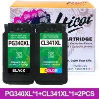 Hicor ตลับหมึกรีไซเคิล Canon Bc-340 Bc-341 340 341 Combo สำหรับ Mg4230 Mg4130 Mg3630 Mg3530 Mg2130 Mg3130 Mg3230