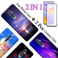 เคส2F แบบ2 IN 1 Oppo Reno ใส่โทรศัพท์น่ารักมาพร้อมกับหน้าจอเซรามิกโค้งสองชิ้น