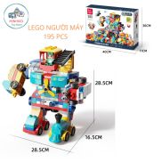 Lego Người Máy,Bộ Lego Duplo 195 Chi Tiết Lắp Ghép Người Máy