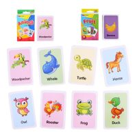 36Pcs Kids Cognition Cards Shape Animal Color Teaching Baby English Learning Flash Card Early Educational Toys Montessori Gifts